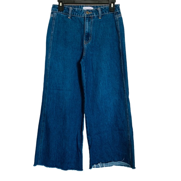 Cello Denim - Cello | size 1 straight leg wide leg jean cut off boho 100% cotton denim